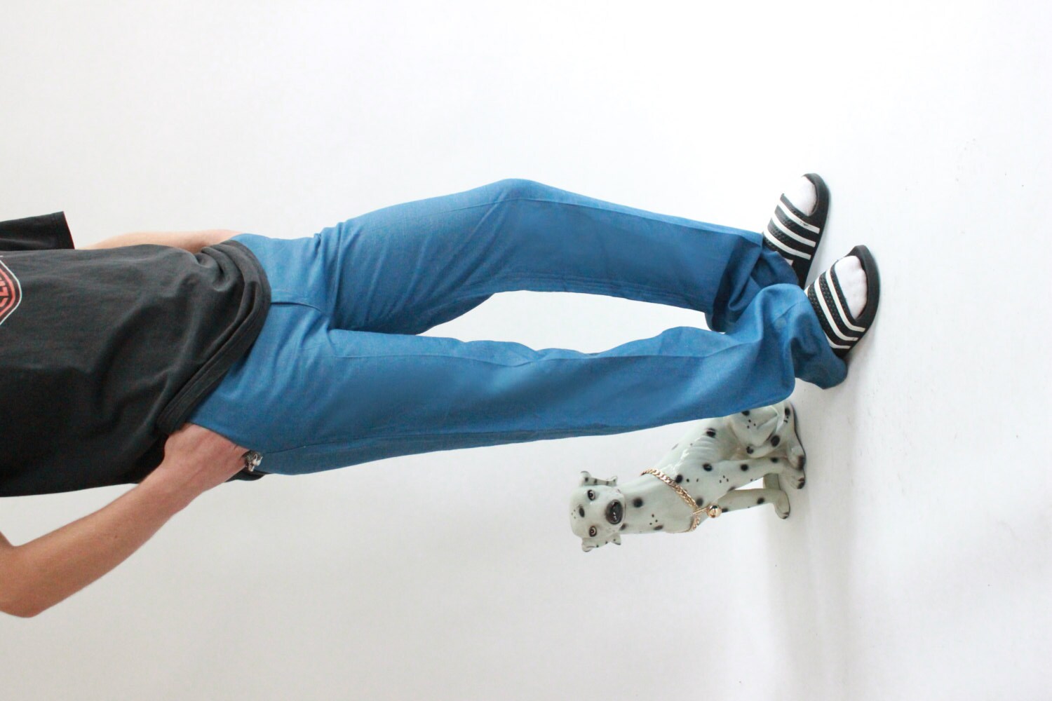 Image of Vintage 70S Deadstock Blue Flares