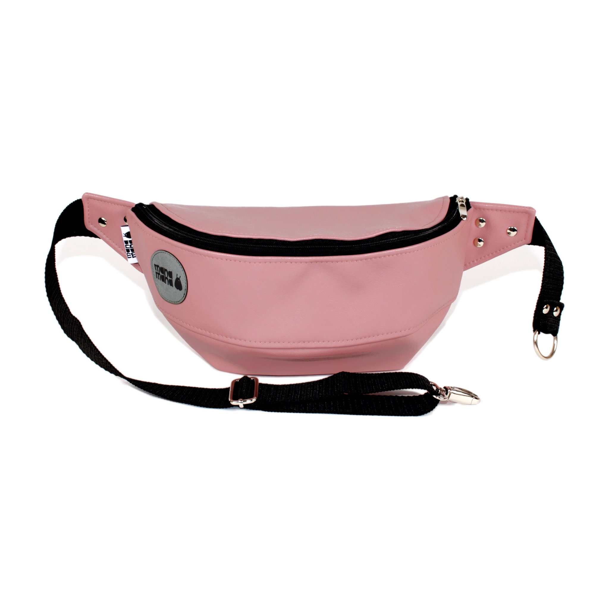 pink black fanny pack