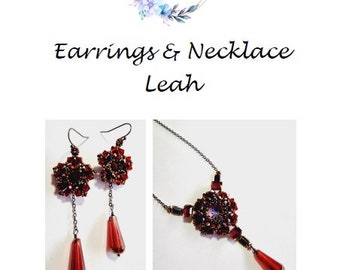 Beading Pattern Earrings and Necklace Leah (English & Dutch)