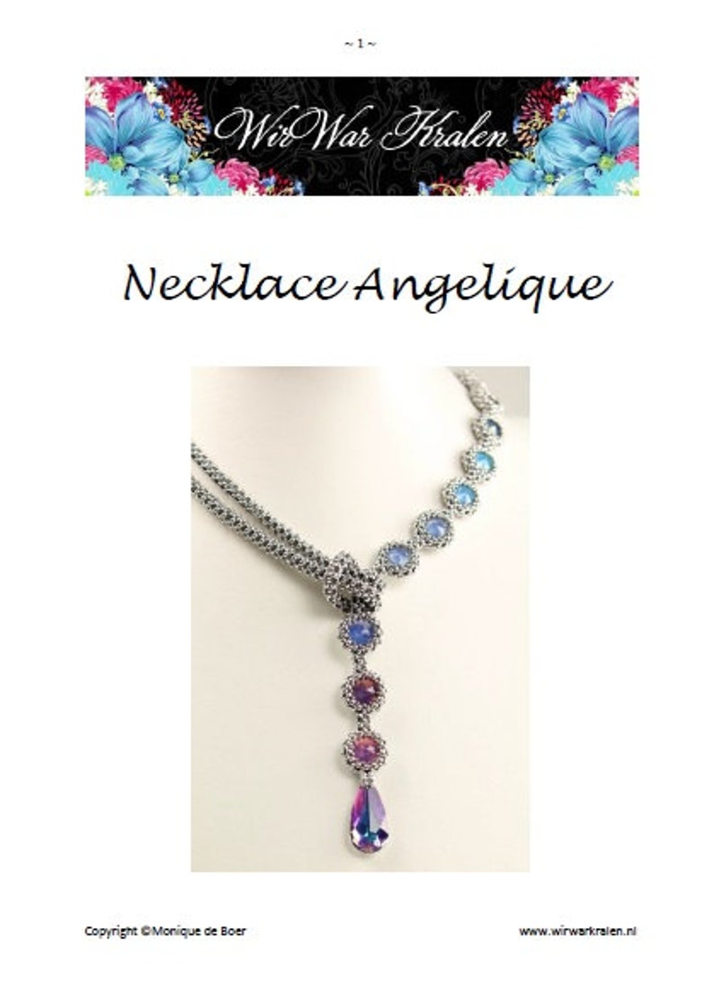 Beading Pattern Necklace Angelique PDF English image 1