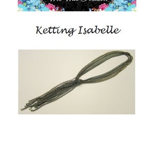May include: A silver chain necklace with multiple strands, knotted in the center. The necklace is displayed on a white surface.