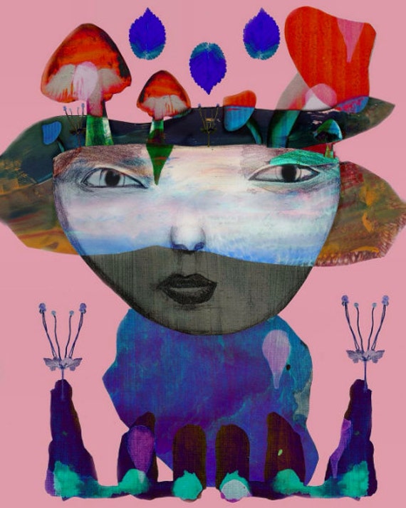 Items similar to The girl that grew mushroom on Etsy