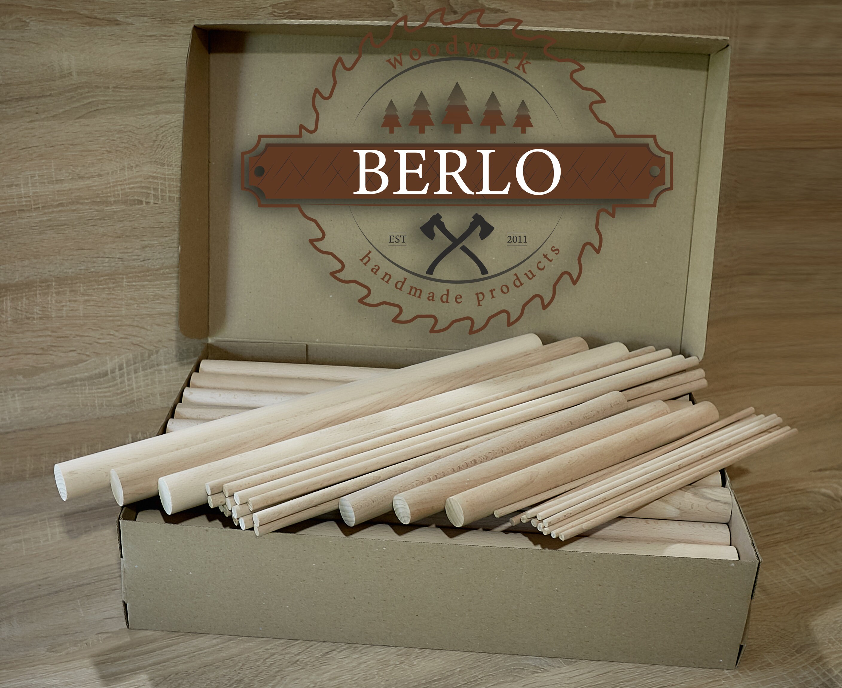 Varillas de clavijas de madera de 1-1/2 38 mm | Etsy