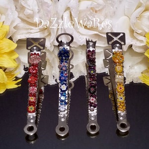 TONGS Millefiori Beaded-Serving,Appetizer,Dessert,Candy Buffet,Cheese,Fruit,Veggie,Ice,Buffet,Hostess Gift,Bridal Shower,Wedding Utensil Set