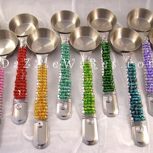 COFFEE SCOOP Sparkle Beaded - Tea Scoop,Spice Scoop,Measure Scoop,Espresso,Kitchen Gadget,Holiday,Hostess Gift,Bridal Shower,House Warming