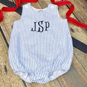 Monogrammed Infant Light Blue Seersucker Jacket – Texas Craft House