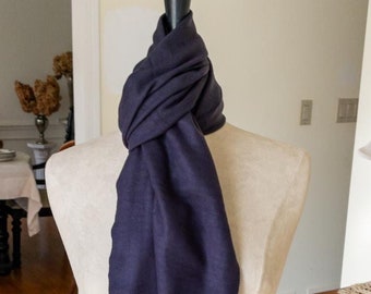 Clearance Sale, Cashmere Feel Navy Blue Scarf,  Monogrammed Traditional Scarf,  Soft Warm Winter Scarf, Personalized Scarf, Christmas Gift