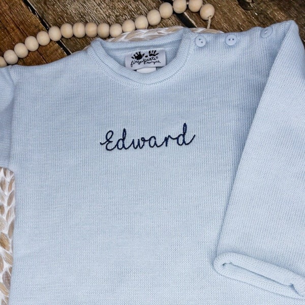 Personalized Rollneck Sweater - Roll Neck Sweater Kids - Baby Sweater Personalized - Monogrammed Childs Sweater - Gabby Girl Designs