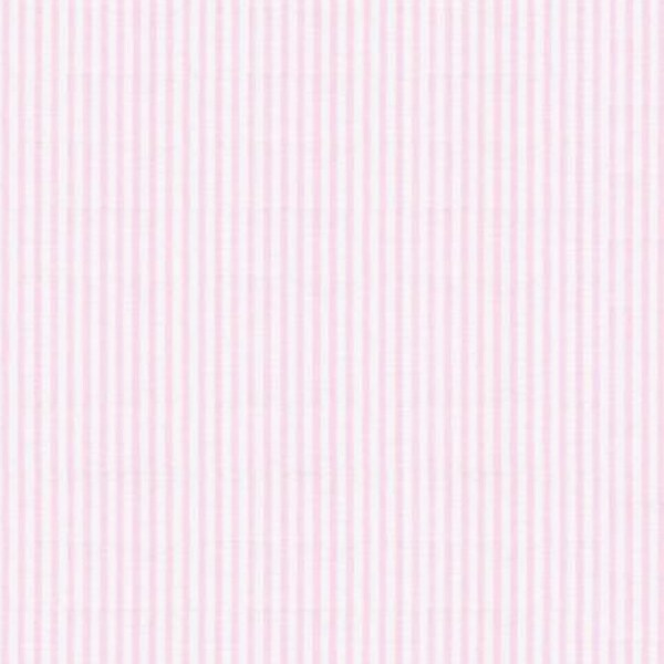 Fabric Finders Seersucker Fabric - Cotton Fabric - Pink and White stripe