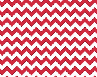 Riley Blake Fabric - Chevron by Riley Blake Designs - Red and White -  Small Chevron