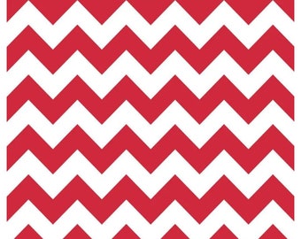 Riley Blake Fabric - Chevron by Riley Blake Designs - Red and White