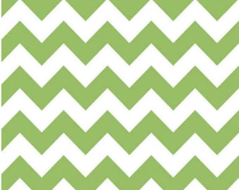 Riley Blake Fabric - Chevron by Riley Blake Designs - Green and White