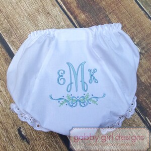 Monogrammed Diaper Cover - Monogrammed Diaper Cover For Girls - Baby Monogrammed Diaper Cover - Monogrammed Baby Bloomers - Baby Shower Gift