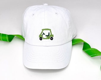 Personalized Toddler Cap - Kids Hat - Golf Cart - Child’s Golf Cap - Monogrammed Hat - Monogrammed Cap - Birthday Gift