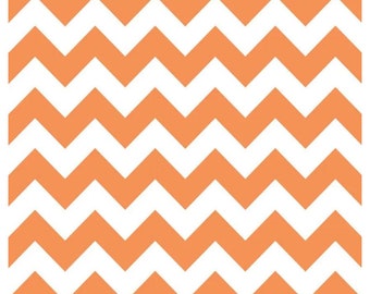 Riley Blake Fabric - Chevron by Riley Blake Designs - Orange and White - 1 yd 29 inches