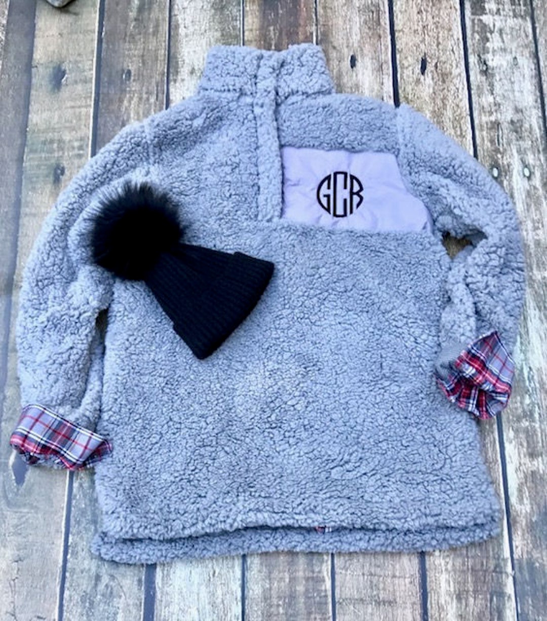 Clearance Sale Monogrammed Fleece Sherpa Sherpa Pullover Personalized