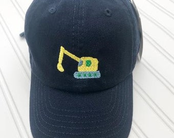 Toddler Boy Hat - Toddler Hat Boy - Kids Hat - Excavator Hat -Custom Toddler Hat - Monogram Boy Cap - Custom Hat - Digger Hat - Construction