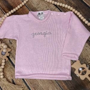 Personalized Rollneck Sweater Roll Neck Sweater Kids Baby Sweater Personalized Monogrammed Childs Sweater Gabby Girl Designs image 5