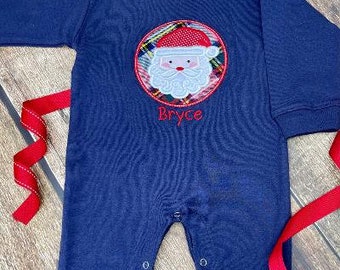Personalized Christmas Outfit for Baby Boy,  Baby Boy Santa Outfit,  Baby Boy Outfit, Baby Boy Christmas,  Personalized Christmas Baby Gift