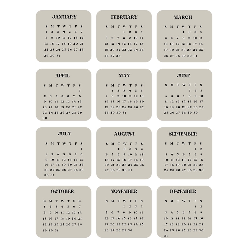 2023-micro-calendar-printables-mini-calendar-bullet-journal-etsy