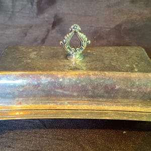 Vintage Silver Plated  Butter Dish With Lid & Glass Insert