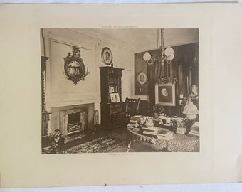 Antiker Dichter Henry Wadsworth Longfellow House Photogravure Elson & Co.