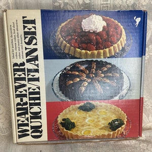 Wear Ever Quiche Flan Pan Set Original Box Instructions