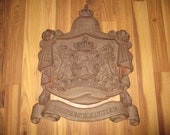 Hofleverancier - Netherlands Royal Warrant Seal for Vendors to the Royal Household - 20 quot high cast iron sign weighs 19 LB