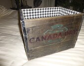 Canada Dry Crate - Antique Tall Wood and Steel Form - Text on 4 Sides - Lined to allow Handle use - Great Functional Decor for the Soda Fan