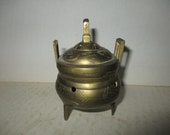Chinese Incense Burner Censer - 4 quot high - stylish fun and functional form for home or office - classic style form with 2 tall handles