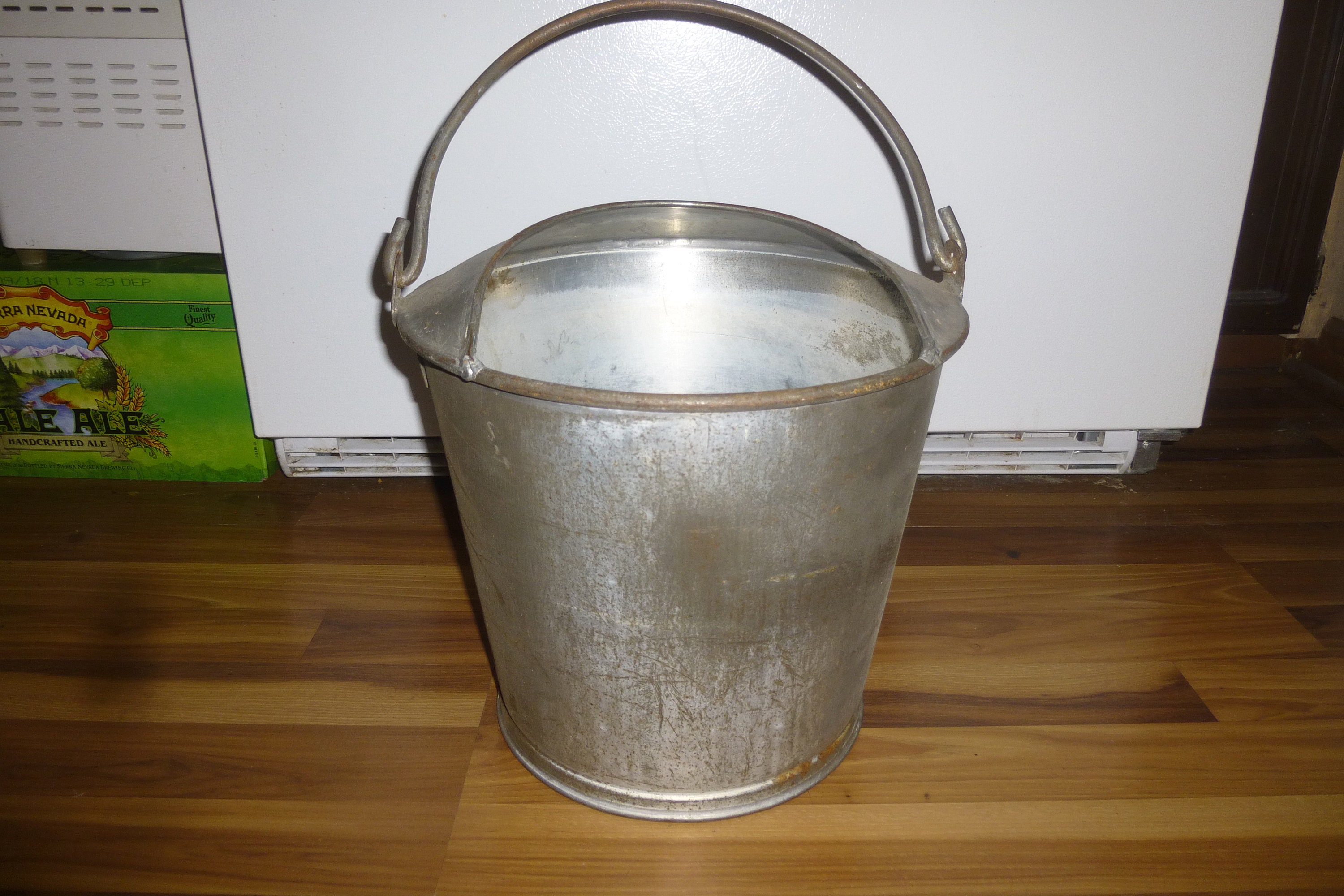 Large Antique Mop Bucket Classic Galvanized Steel Form for Etsy Canada