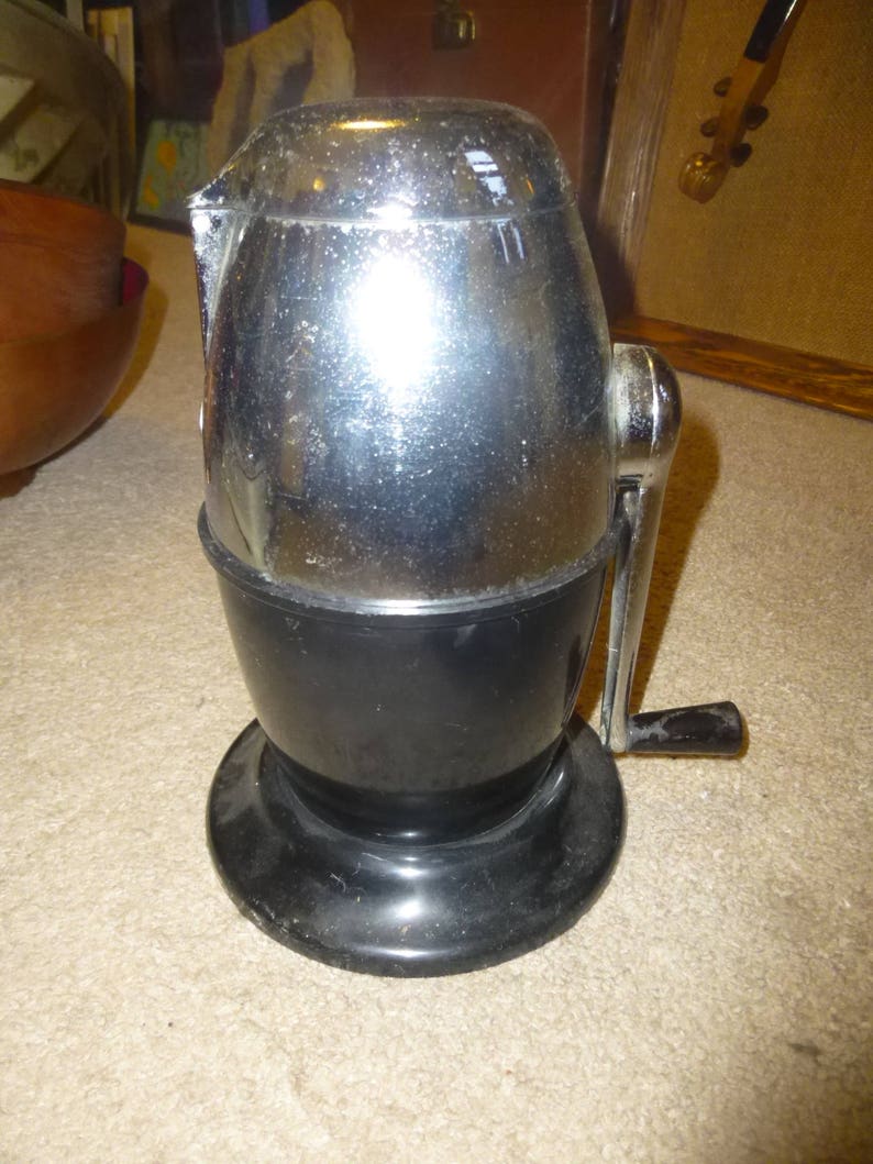 Ice O Mat Bar Top Ice Crusher Classic 60s Chrome And Black Etsy