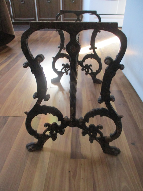 Victorian Wrought and Cast Iron Park Bench LEGS ONLY Easy Repurpose Side or End Table Stool Bench or Seat Etsy UK