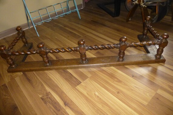 Turned Oak Fireplace Fender Bumper Stylish Edwardian Etsy