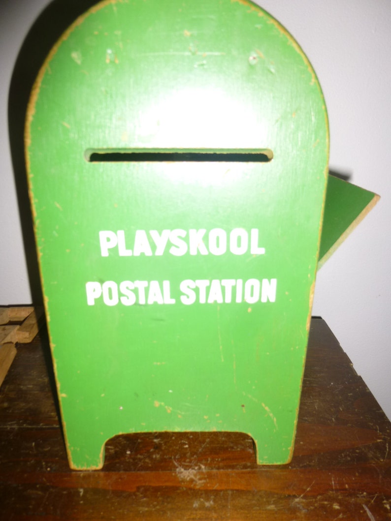 Playskool Postal Station Post Office Box Vintage Wood Form Etsy