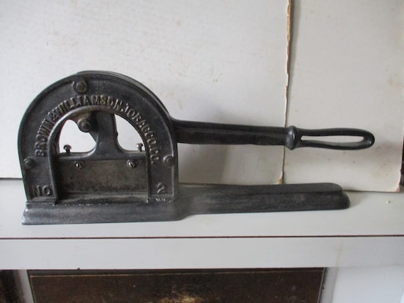 vintage tobacco cutter for sale Antique cast iron cutter. at Ruby Lane Antique Tobacco Cutter Tool |