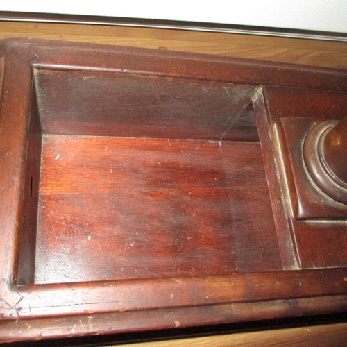 Antique Edwardian English shops Indoor Planter - 2 section lined form with neoclassical pillar to hold vines and shoots - 17.25