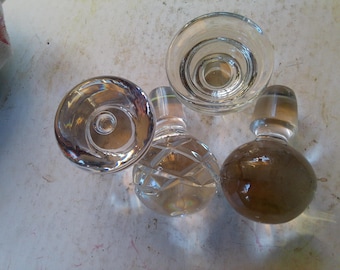 Crystal Decanter TOPS - set of 4 different oversized forms