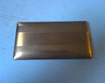 Elgin American Brass Cigarette Case - oversized form easily repurposes as wallet - 6" x 3.25" x .35" thick w