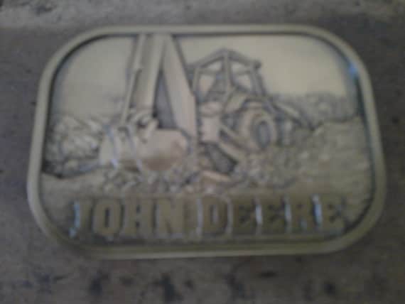 John Deere Backhoe Tractor Belt Buckle - 1983 Dee… - image 2