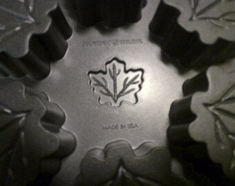 Nordic Ware Maple Leaf Muffin Pan - Makes 6 Muffins or Biscuits