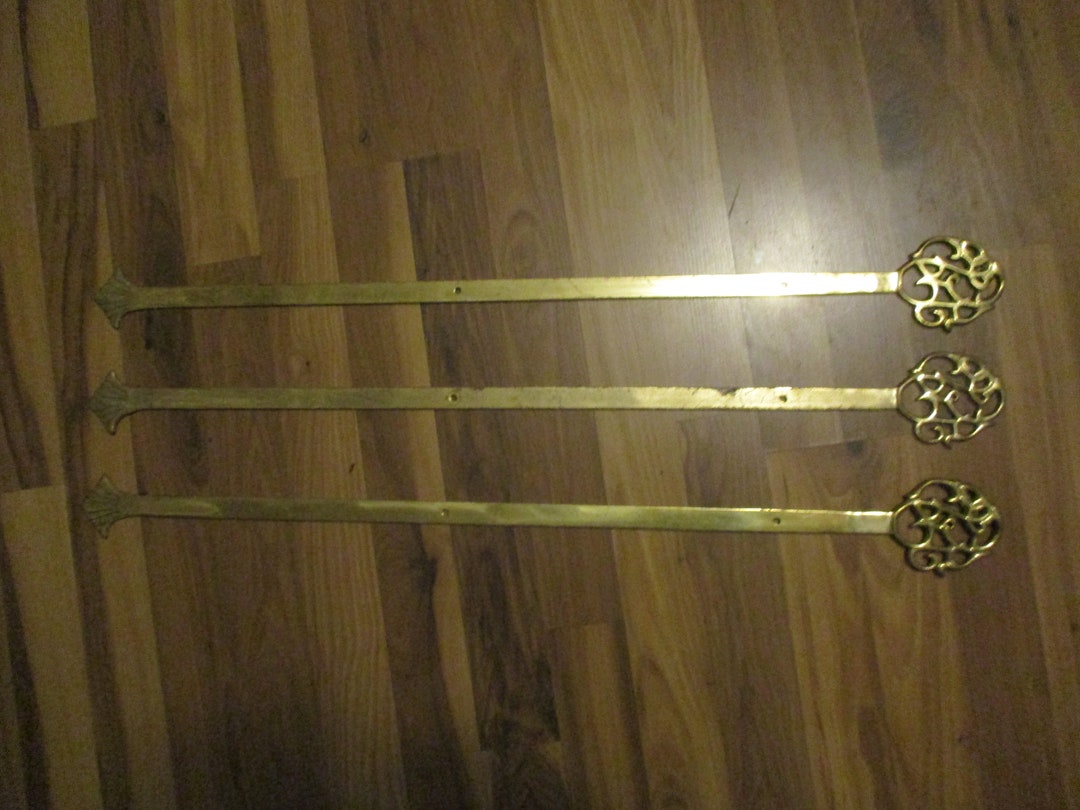 Decorative Brass Hardware Set of Three 31 Long Brass Etsy