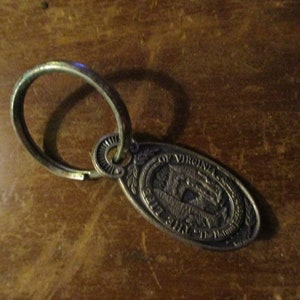 Life Insurance Company of Virginia - 75th anniversary keychain from 1946 - double sided relief souvenir and sales promo - very rare