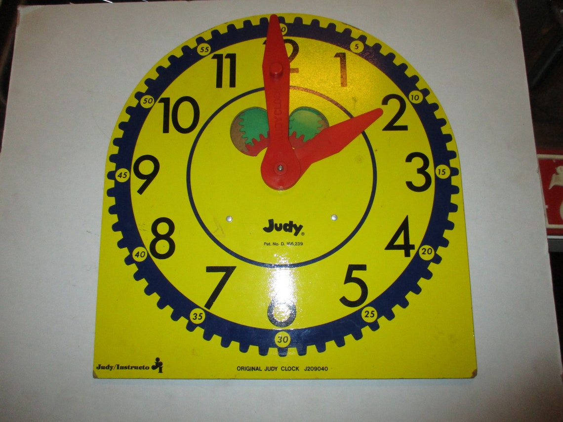 Judy Clock 1960s Educational Learning Toy How to Tell Time Etsy