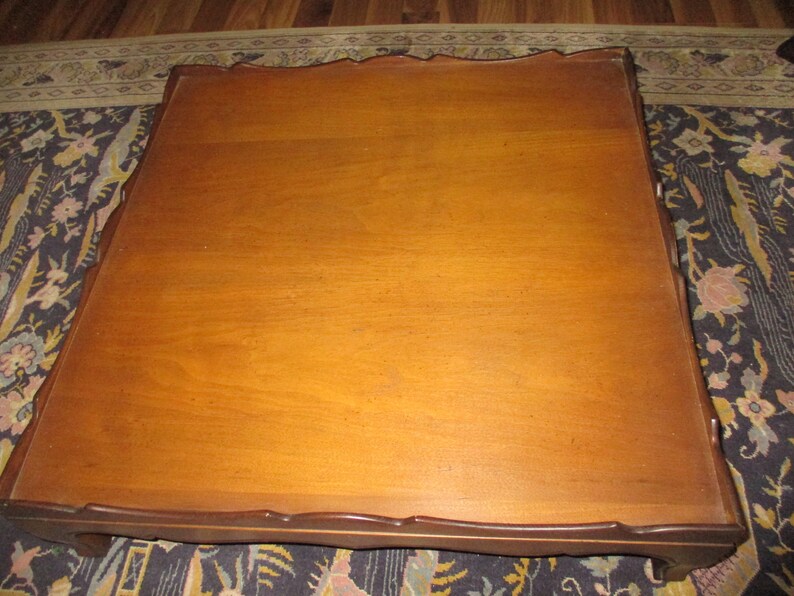 Great functional decor for home or office Rail edge Mid-Century Modern Ottoman or Low Table by Meldan 23.5 square form 6.5 high