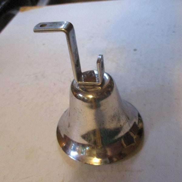 Vintage Cart Bell - 3" diameter steel bell on steel stirrup mounting bracket - 5" overall high - great tone in great condition