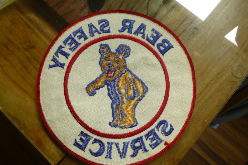 Bear Safety Service Vintage 1970s Bears Automotive Patch Etsy