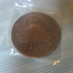 United State Treasury Philadelphia Mint Commemorative Medal/token - New old stock- 3" bronze medallion Aug 14. 1969