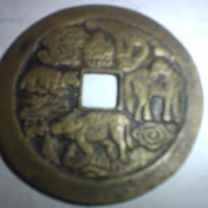 Hongwu Tongbao numismatic charm cash coin- great condition 2.75&quot; diam. cash coin or medallion circa 1375