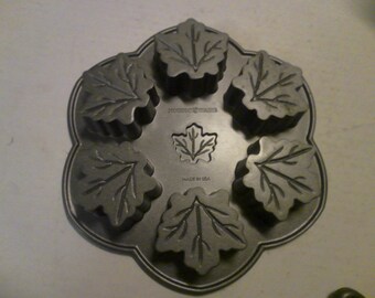 Nordic Ware Maple Leaf Muffin Pan - Makes 6 Muffins or Biscuits